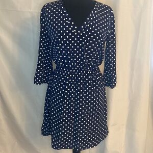 Pink Owl womens navy polka dot midi dress open back